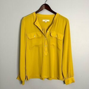 LOFT | Mustard Colored Oversized Peasant Top